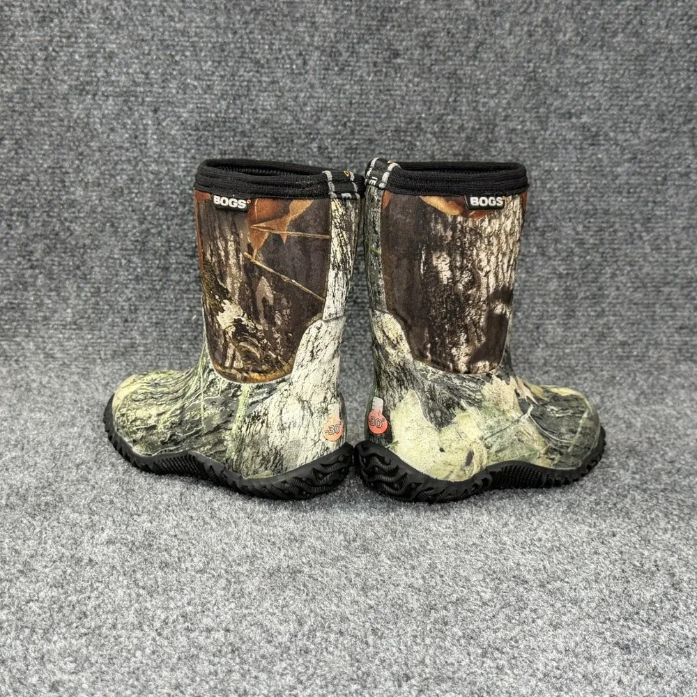 Bogs Classic Mid Waterproof Insulated Rain Boots Boy's 7 Mossy Oak Camo Hunting